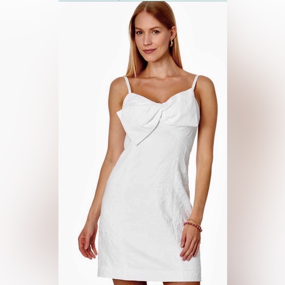 Lilly Pulitzer White Dress with Pink Label